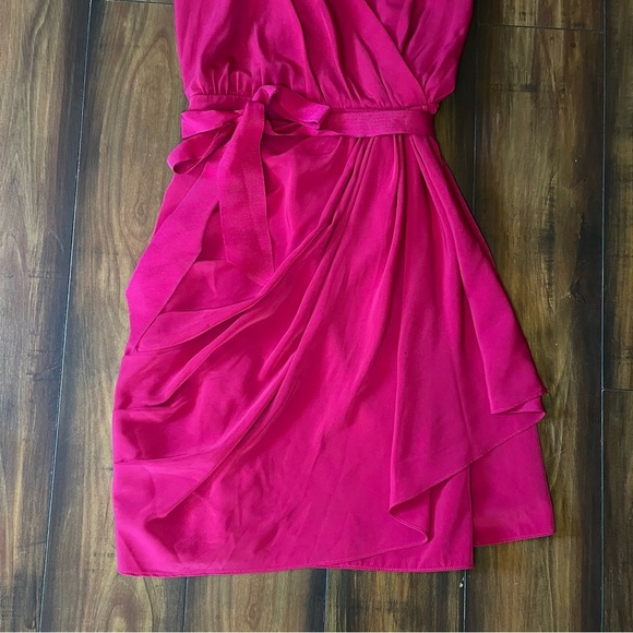 Express One Shoulder Dress in Vibrant Pink​ - Picture 5 of 6